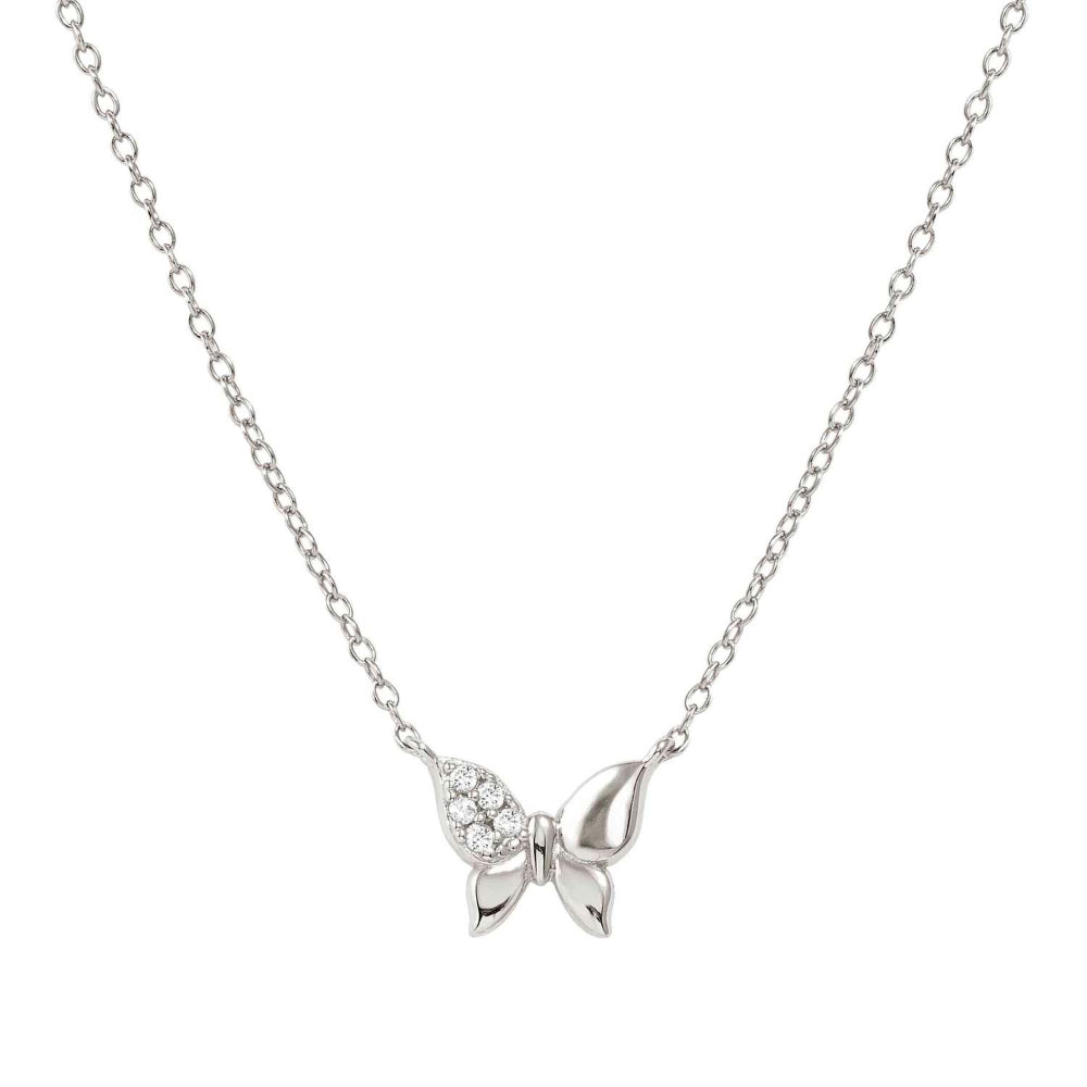 Nomination Silver Petit Sparkle Cubic Zirconia Butterfly Necklace Image