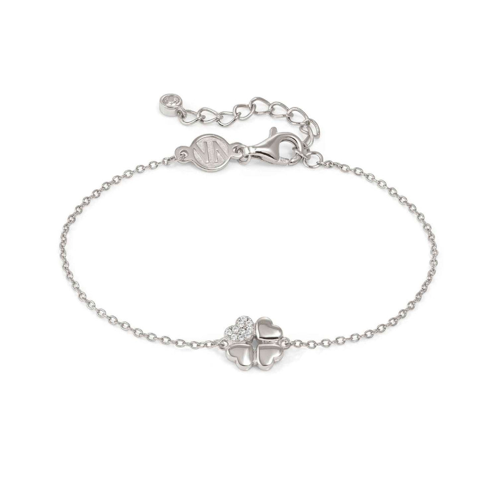 Nomination Silver Petit Sparkle Cubic Zirconia Four-Leaf Clover Bracelet Image