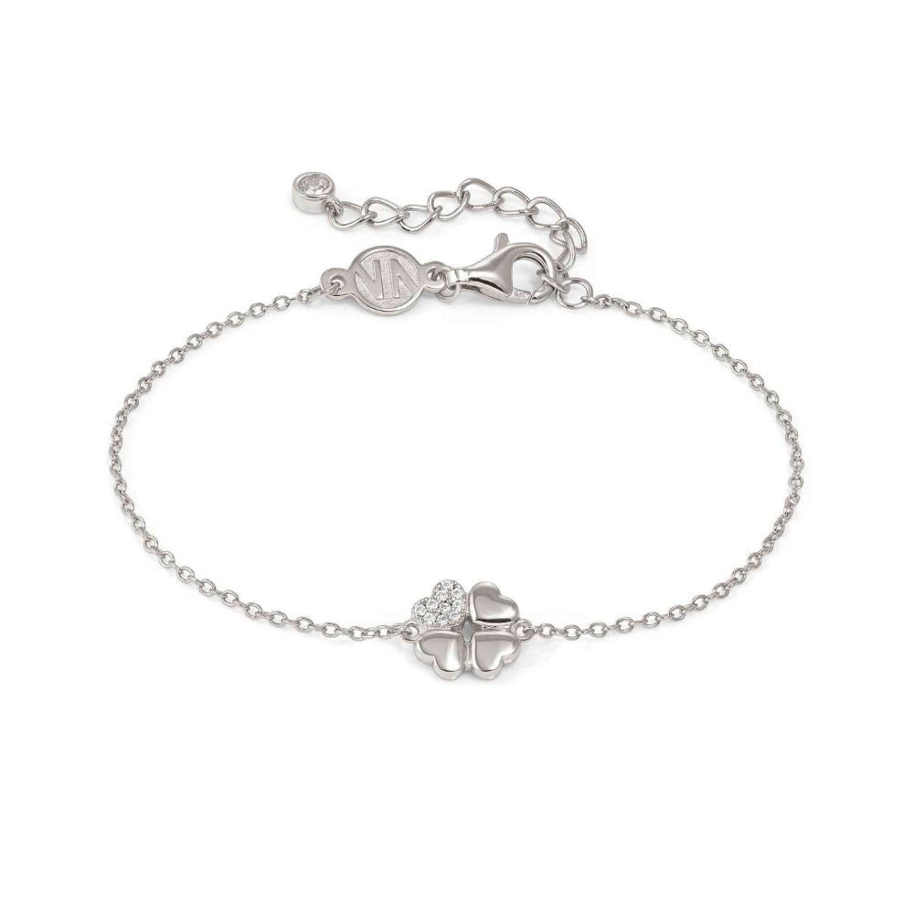 Nomination Silver Petit Sparkle Cubic Zirconia Four-Leaf Clover Bracelet - MococoNomination242300/0018033497572318Bracelets