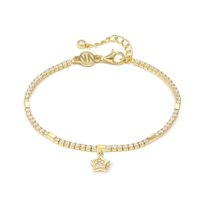 Nomination Silver Petit Sparkle Cubic Zirconia Gold Star Tennis (Rich) Bracelet - MococoNomination242302/0098033497572486Bracelets