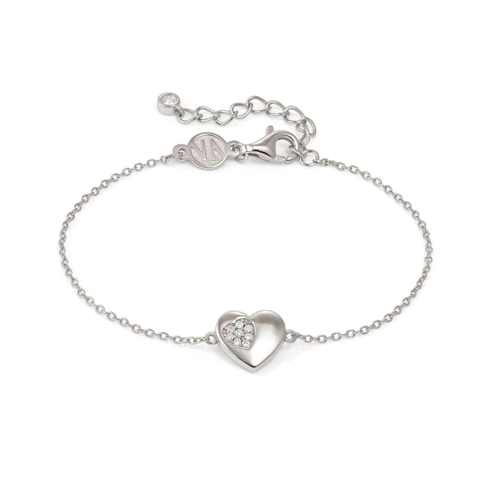 Nomination Silver Petit Sparkle Cubic Zirconia Heart Bracelet Image