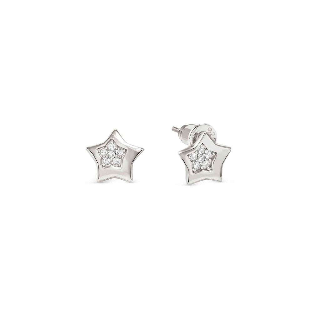 Nomination Silver Petit Sparkle Cubic Zirconia Star Earrings Image