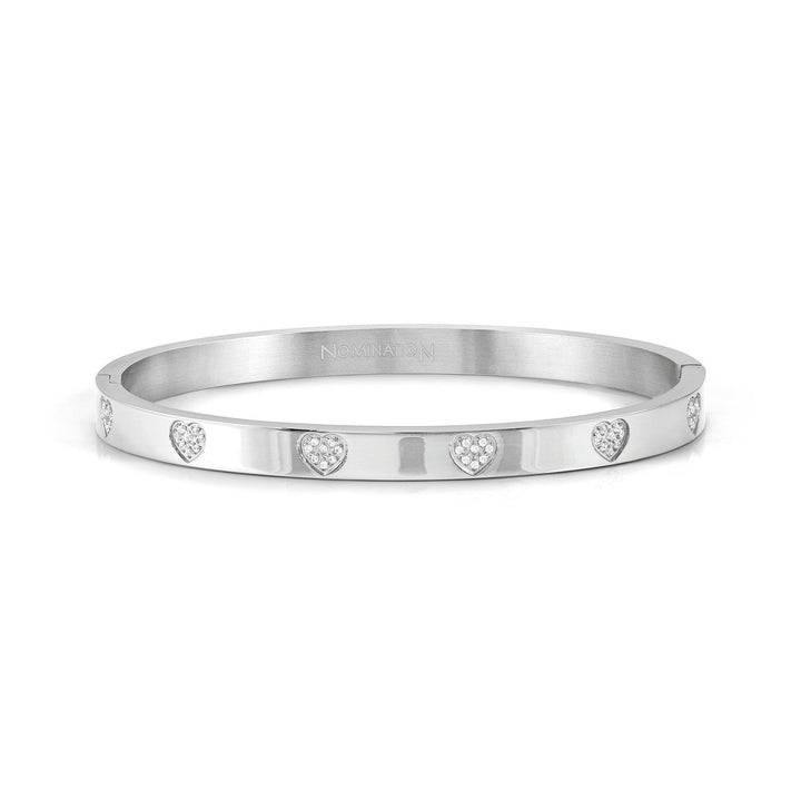Nomination Silver Pretty Heart Rigid Bangle - MococoNomination029512/0048033497552549Bracelets