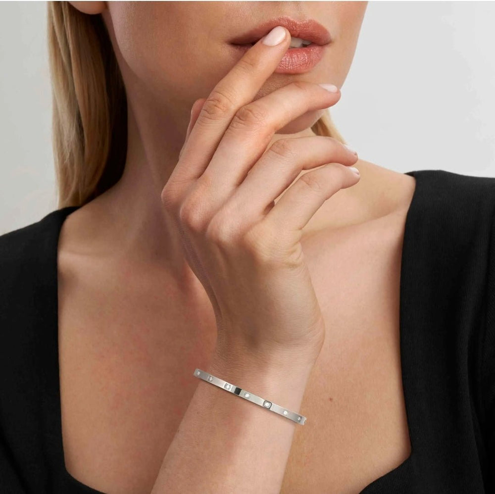 Nomination Silver Pretty Rigid CZ Bangle - MococoNomination029514/0018033497552587Bracelets