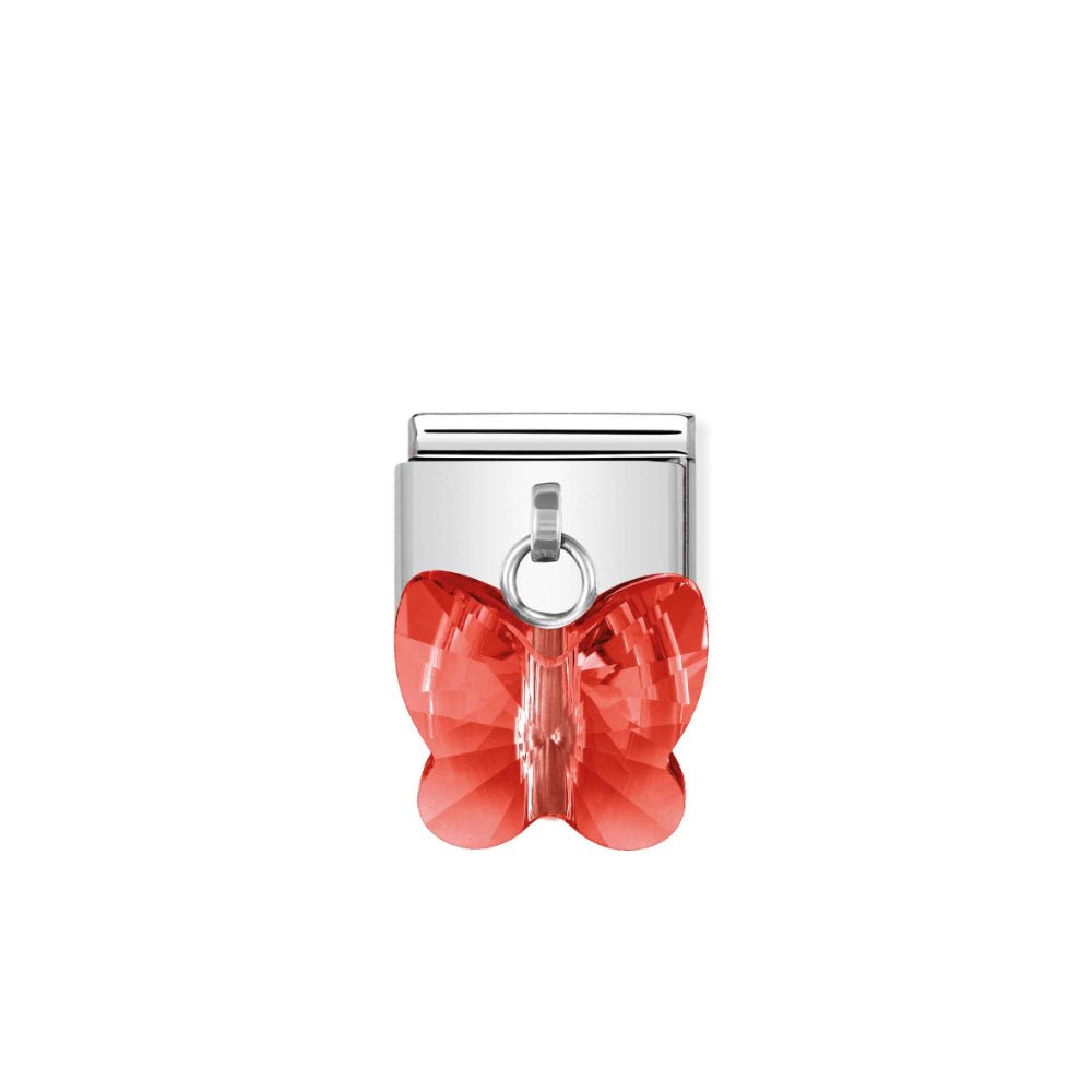 Nomination Silver Red Dangle Butterfly Charm - MococoNomination030604/228033497377548Charms