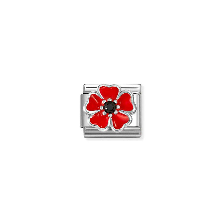 Nomination Silver Red Enamel Flower Charm - MococoNomination330321/198033497580399Charms