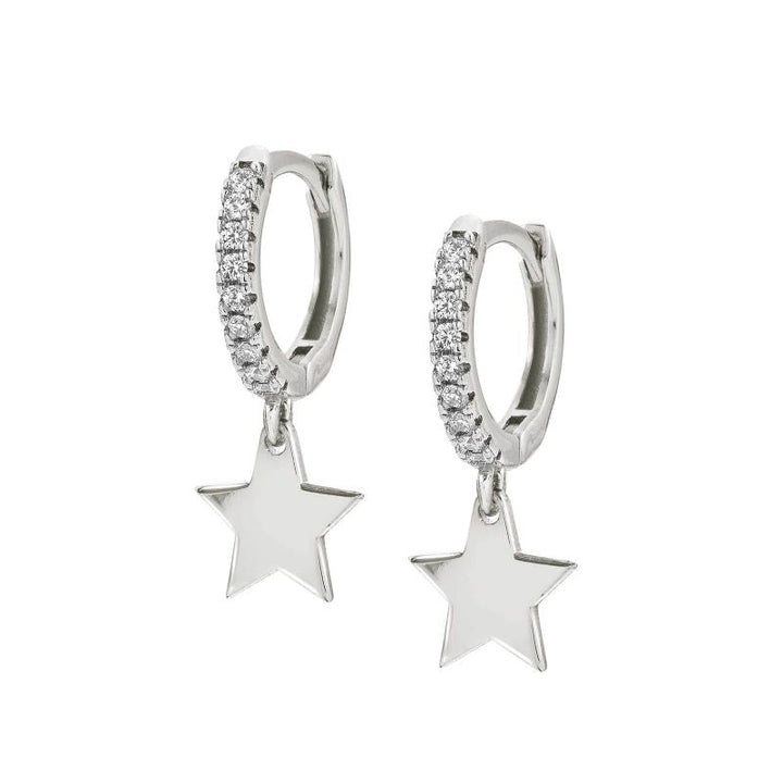 Nomination Silver Star Crystal Huggie Hoop Earrings - MococoNomination148604/0158033497497710Earrings