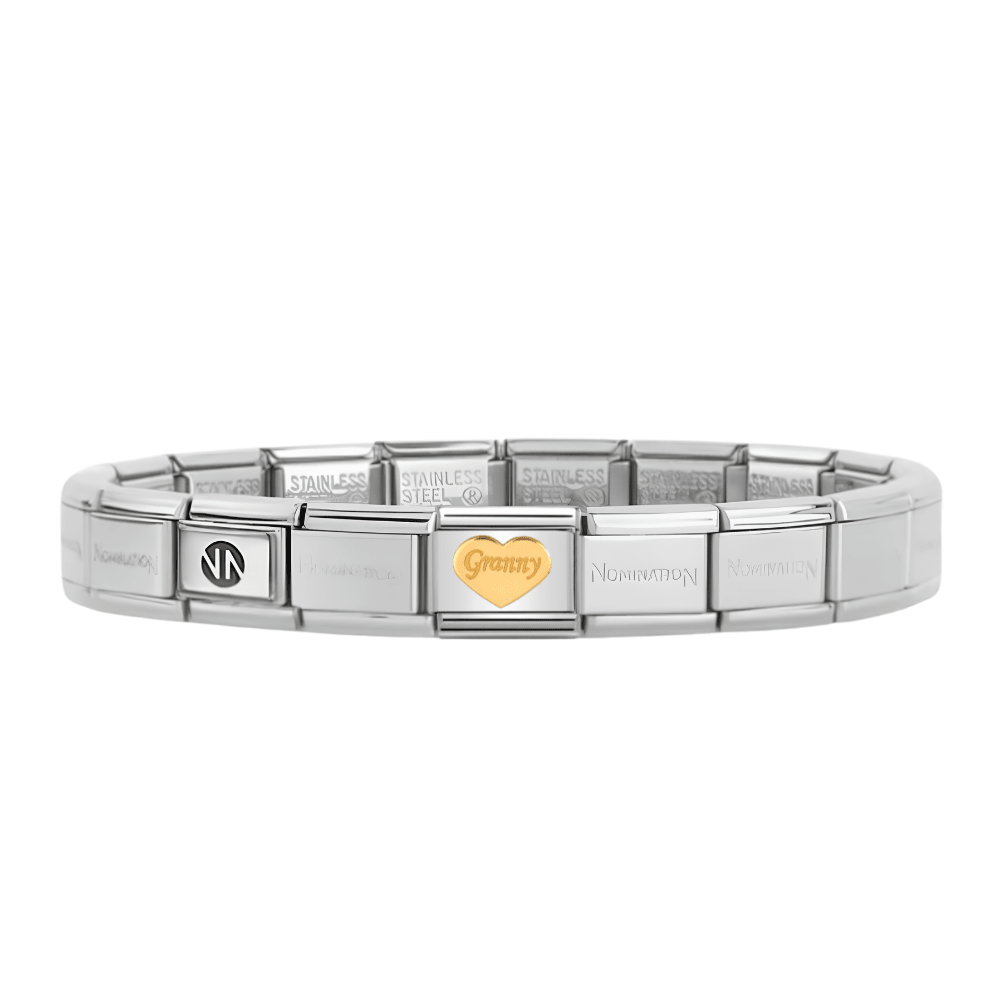 Nomination Silver Starter Bracelet With 18ct Gold Nanny Charm - MococoNominationBracelets