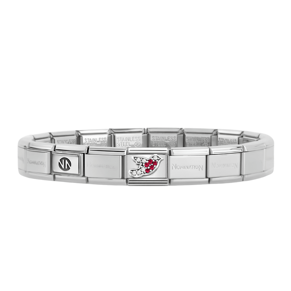 Nomination Silver Starter Bracelet With Robin Crystal Charm - MococoNominationBracelets