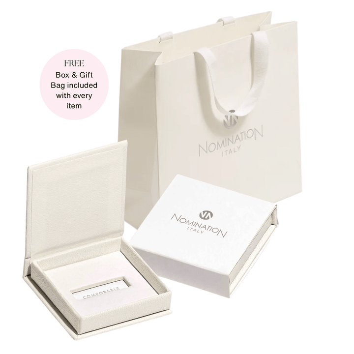 Nomination Silver Starter Bracelet With Silver Cz Greek Eye Charm - MococoNominationBracelets