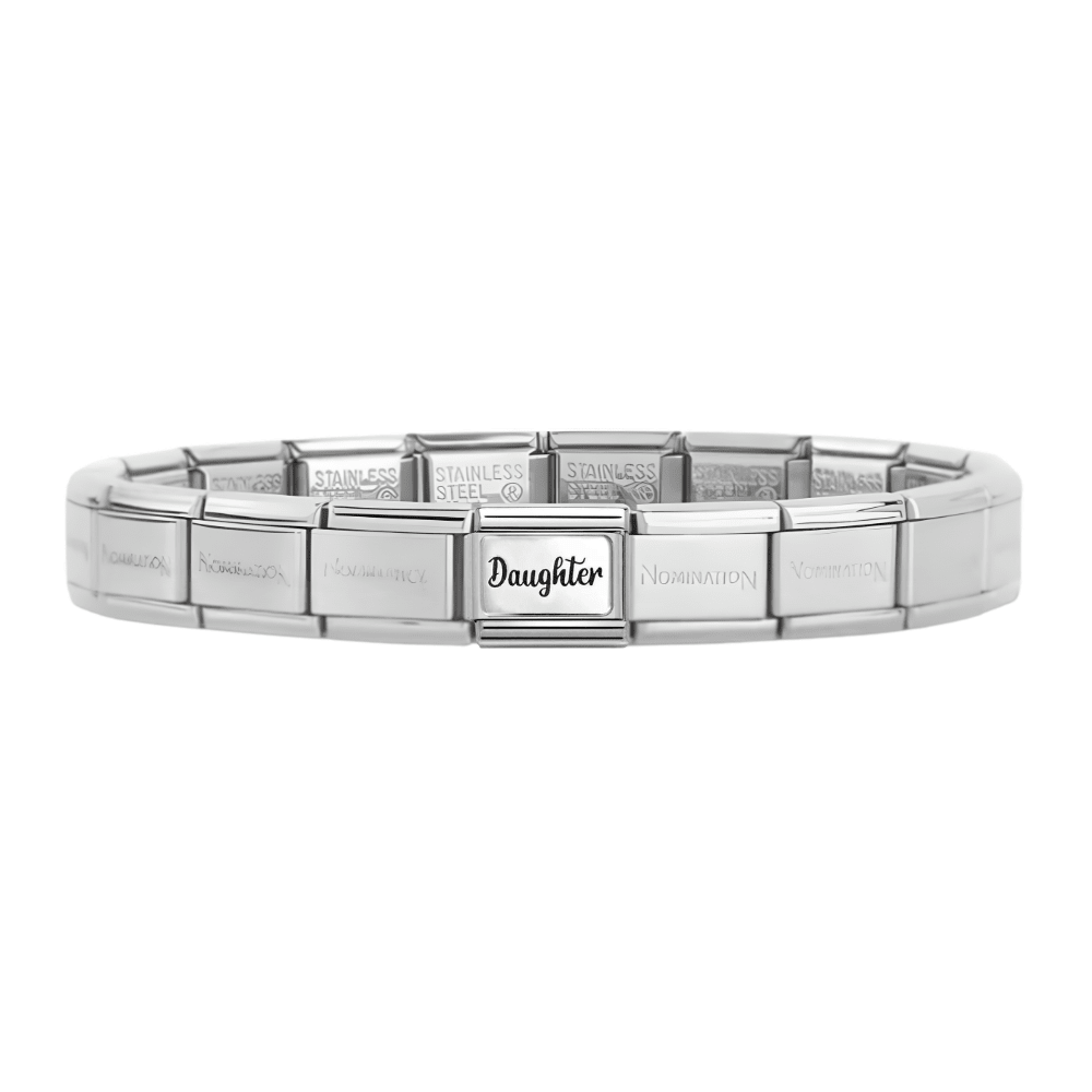 Nomination Silver Starter Bracelet With Silver Daughter Charm - MococoNominationBracelets