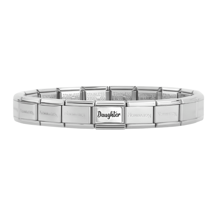 Nomination Silver Starter Bracelet With Silver Daughter Charm - MococoNominationBracelets