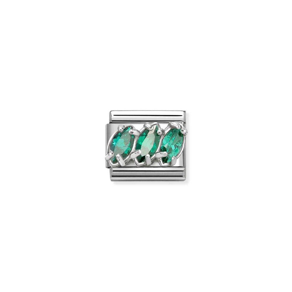 Nomination Silver Trilogy Green CZ Charm - MococoNomination330329/238033497580566Charms