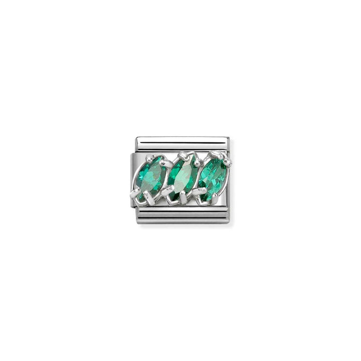 Nomination Silver Trilogy Green CZ Charm - MococoNomination330329/238033497580566Charms