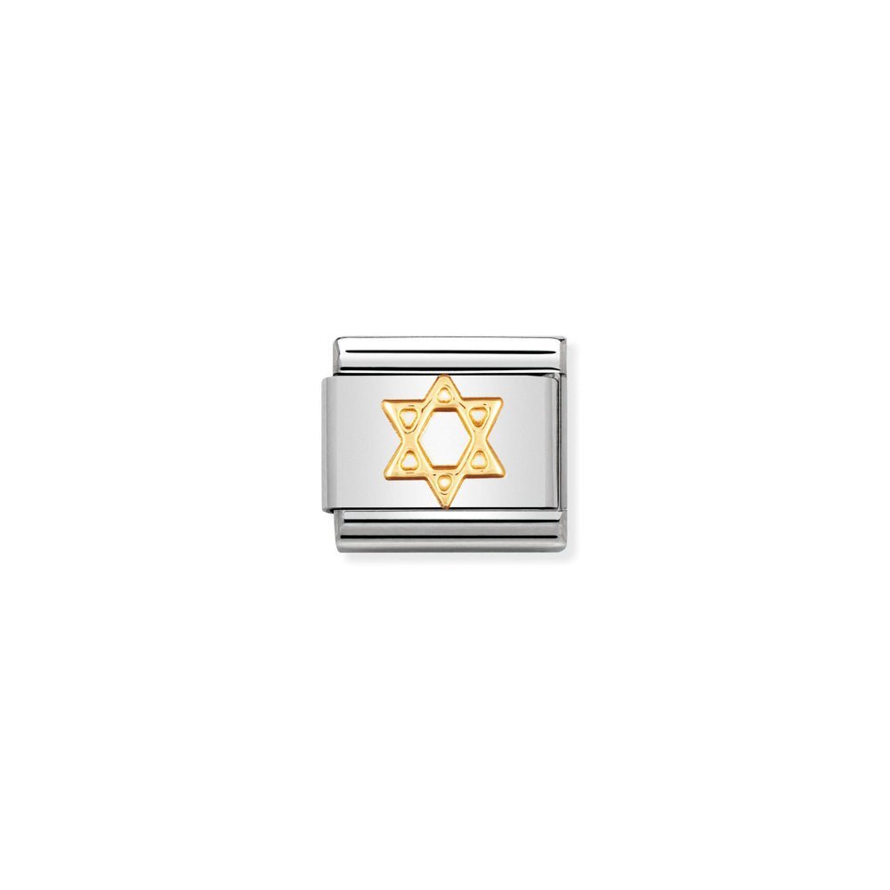Nomination Silver With Gold Star of David Charm - MococoNomination030105/058033497010841Charms