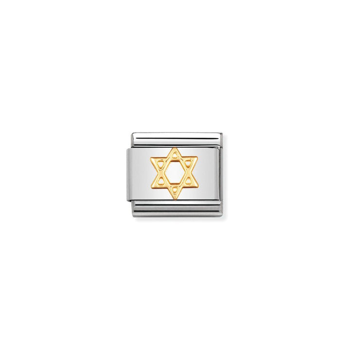 Nomination Silver With Gold Star of David Charm - MococoNomination030105/058033497010841Charms