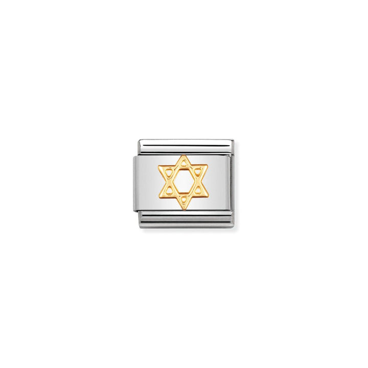 Nomination Silver With Gold Star of David Charm - MococoNomination030105/058033497010841Charms