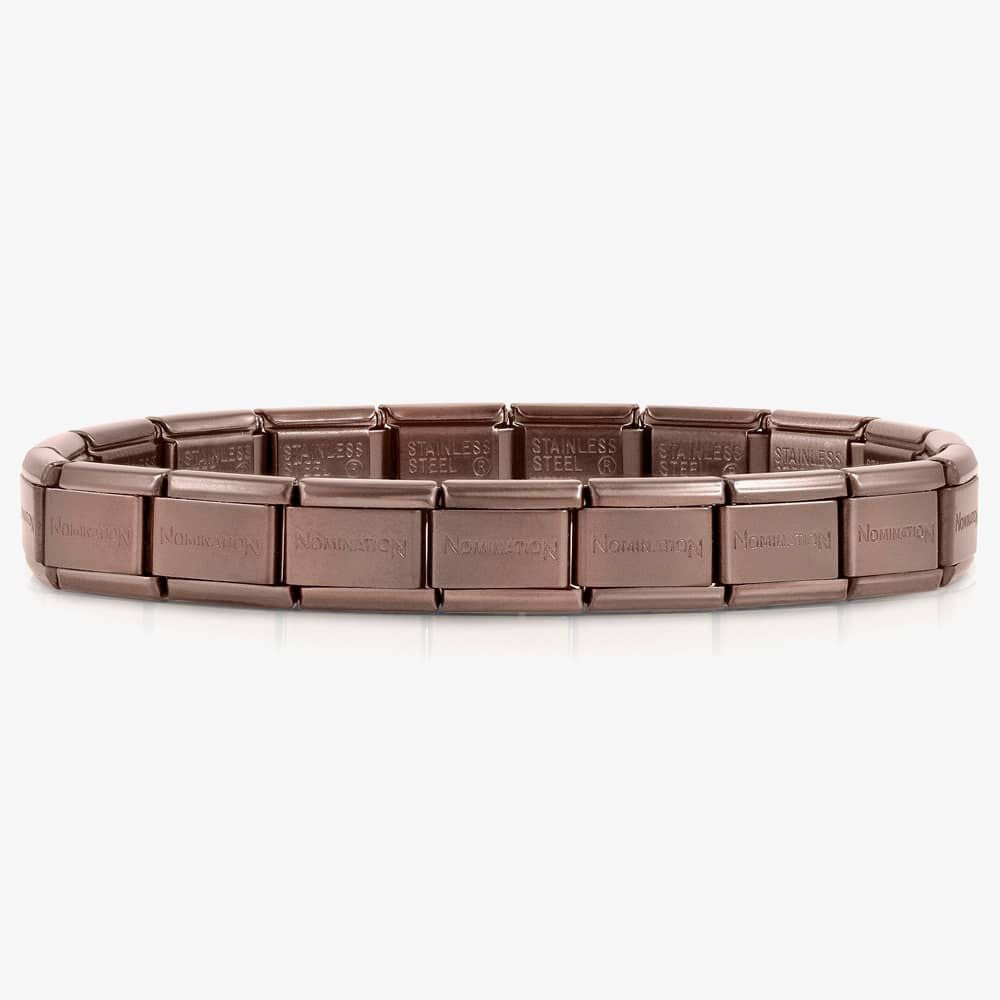 Nomination Single Matt Chocolate Brown Starter Bracelet Links - MococoNominationBracelets