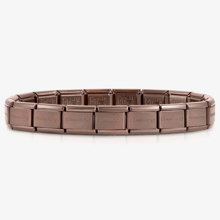 Nomination Single Matt Chocolate Brown Starter Bracelet Links - MococoNominationBracelets