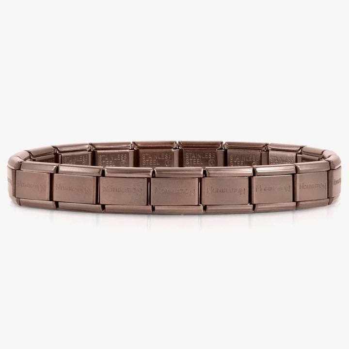 Nomination Single Matt Chocolate Brown Starter Bracelet Links