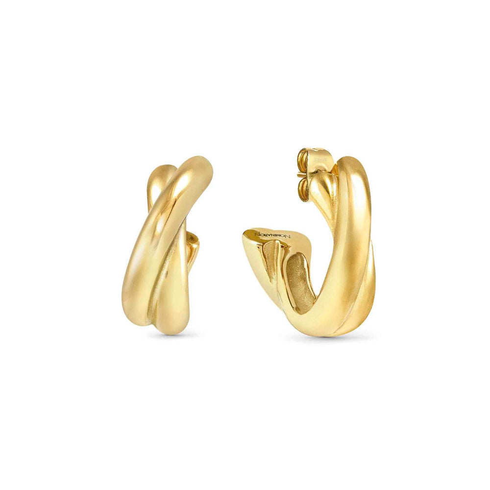 Nomination Yellow Gold Ecclettica In Steel (Intersected) Earrings Image