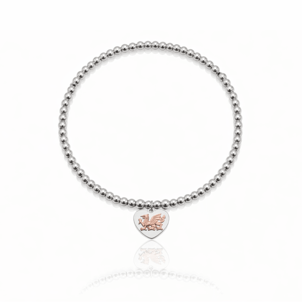 Ola Silver and Rose Gold Heart Dragon Bracelet - MococoOla.OLA00033Bracelets