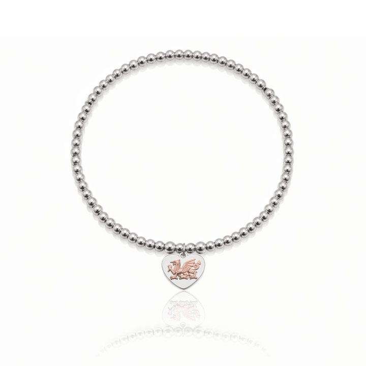 Ola Silver and Rose Gold Heart Dragon Bracelet - MococoOla.OLA00033Bracelets