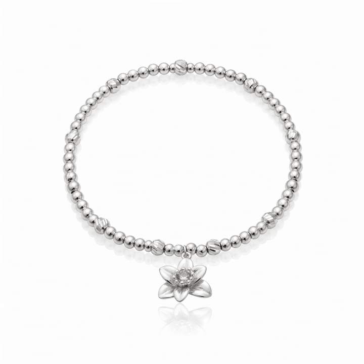 Ola Silver Daffodil Flower Bracelet - MococoOla.OLA00030Bracelets