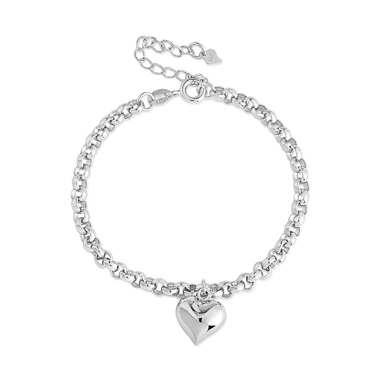 Ola Silver Heart Drop Bracelet - MococoOla.OLA00004Bracelets