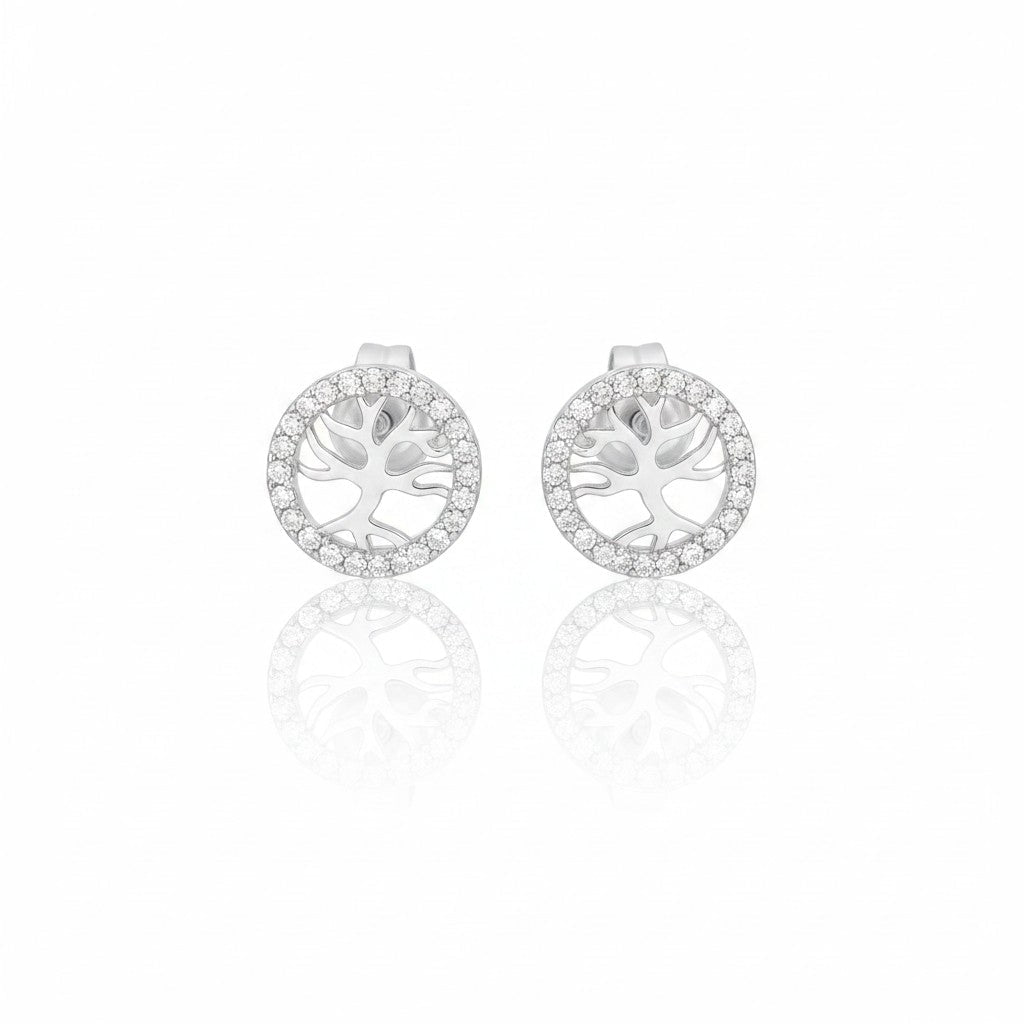 Ola Silver Tree of Life Stud Earrings - MococoOla.OLA00013Earrings