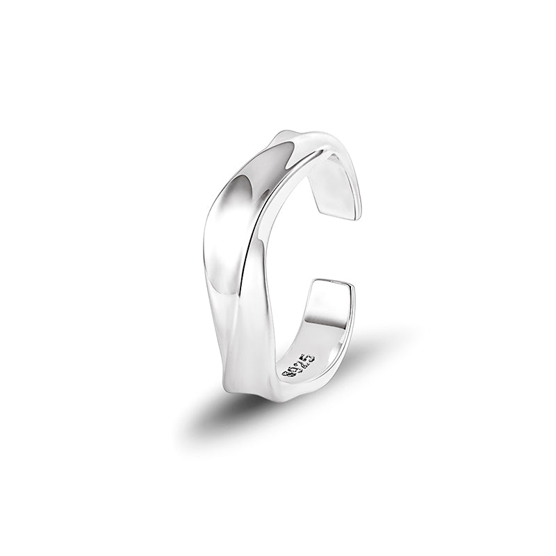 Ola Silver Wave Adjustable Ring - MococoOla.OLA00002Rings