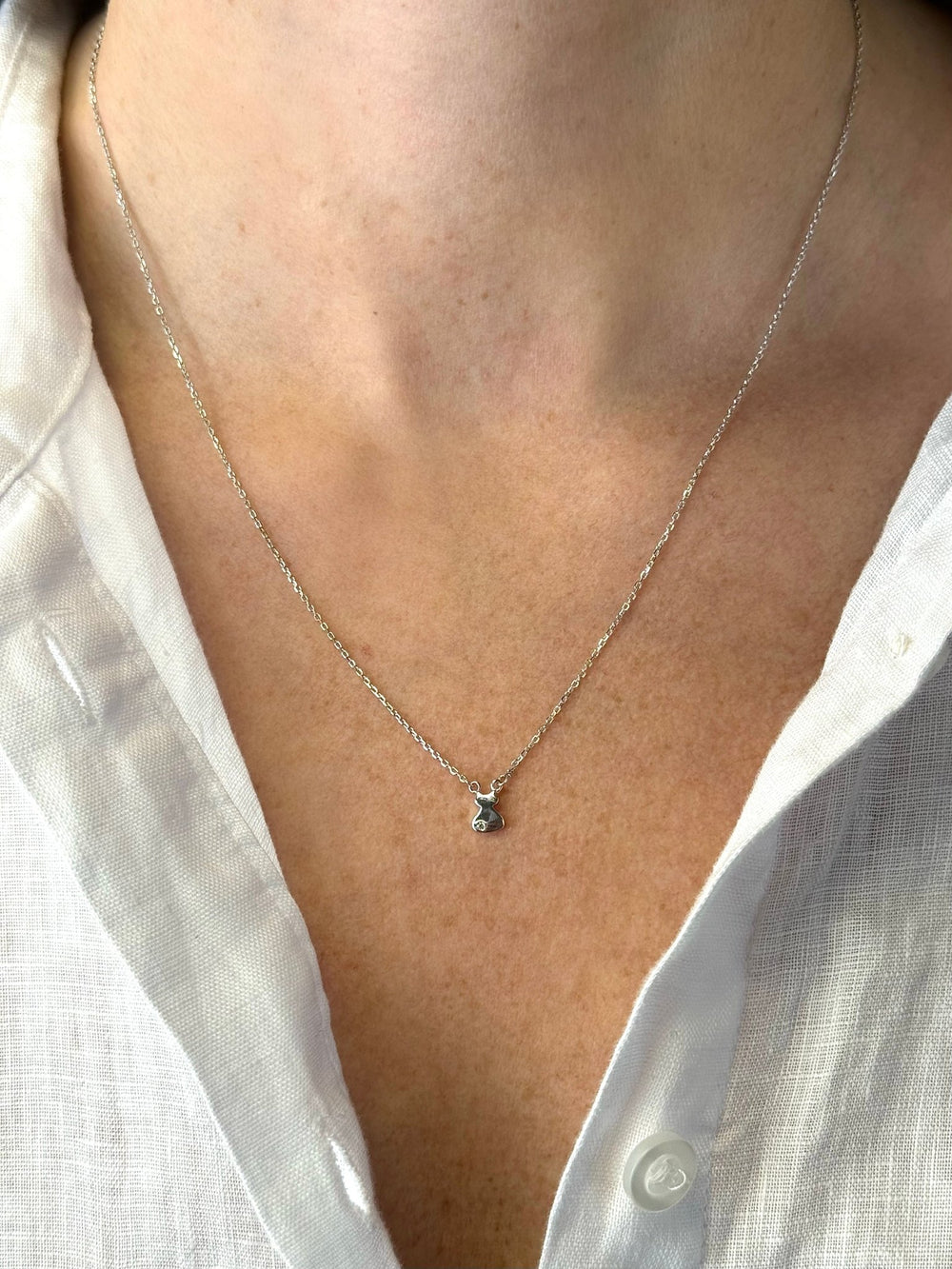 ol&co Silver Cat Pendant Necklace - MococoOl&CoF1479Necklaces