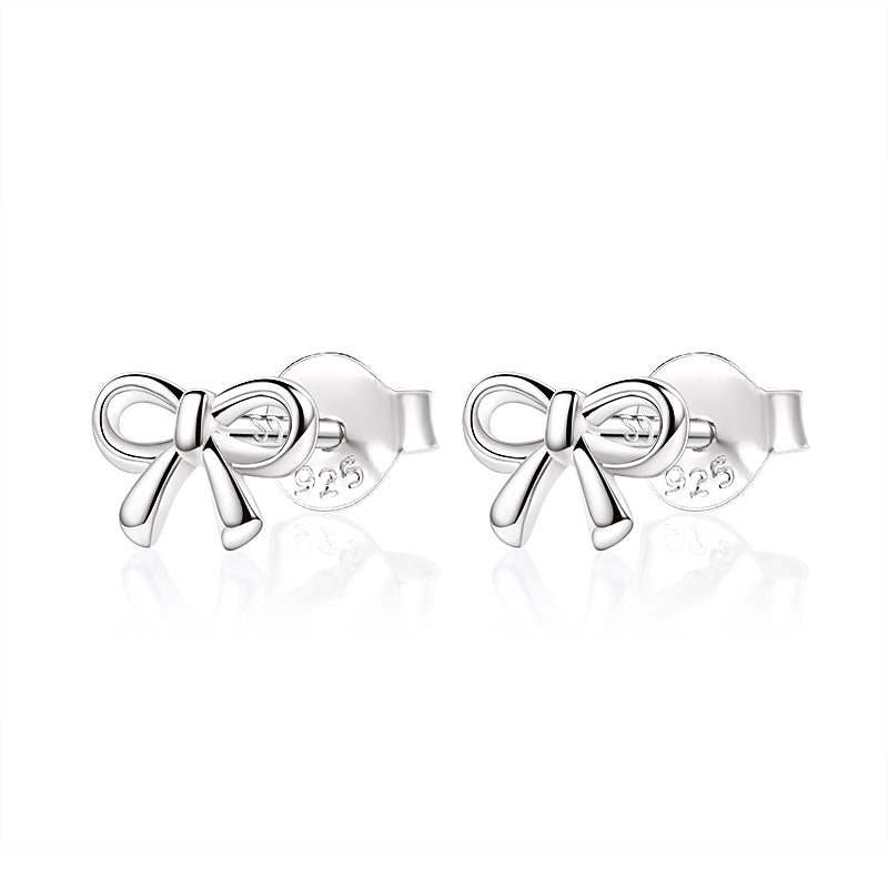ol&co Silver Dainty Bow Stud Earrings - MococoOl&CoD7356Earrings