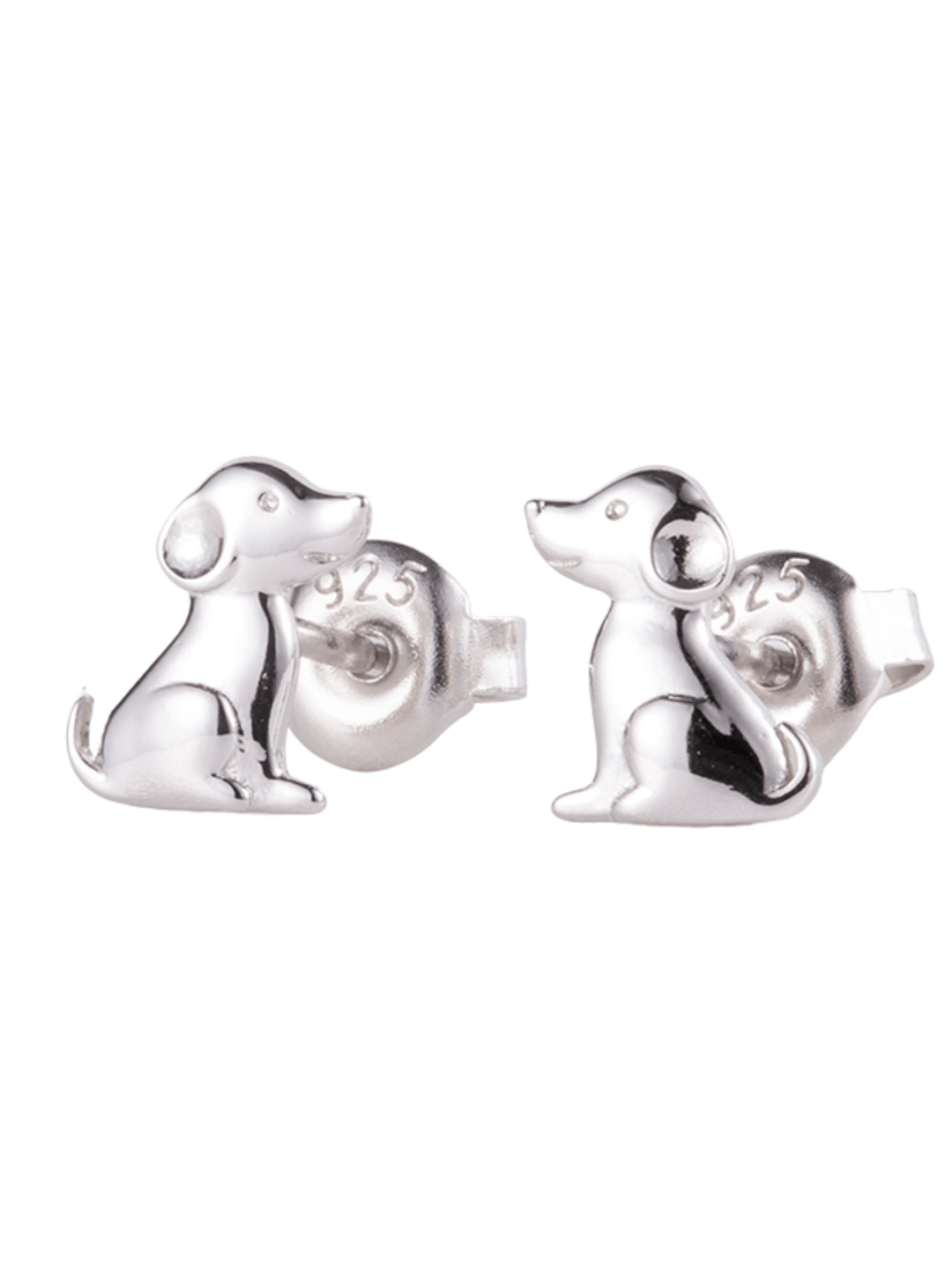 ol&co Silver Dog Stud Earrings - MococoOl&CoD7880Earrings