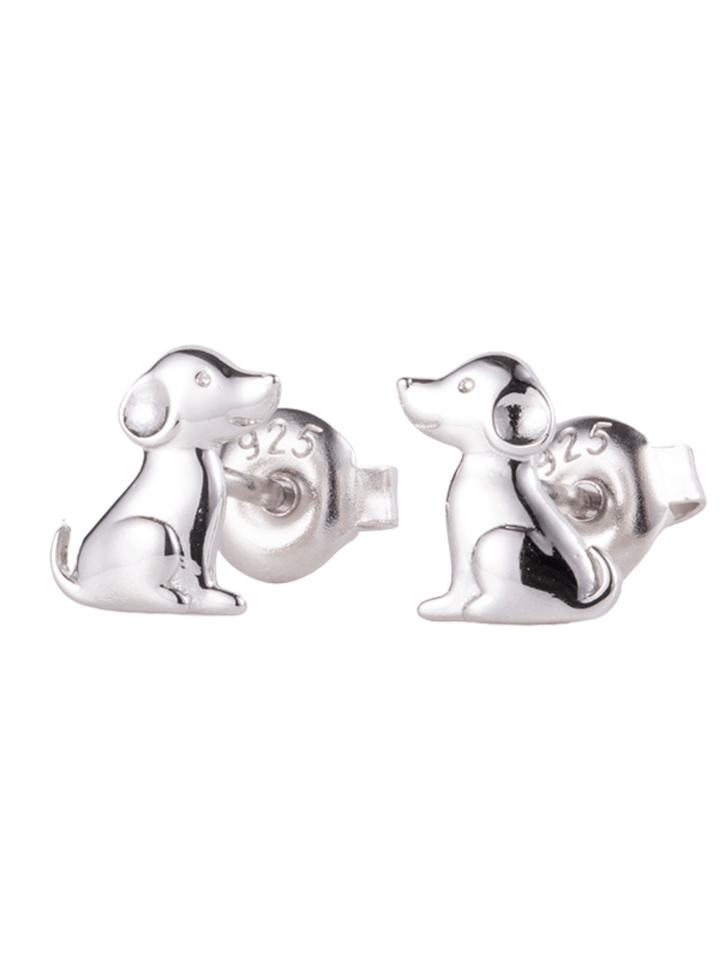 ol&co Silver Dog Stud Earrings - MococoOl&CoD7880Earrings