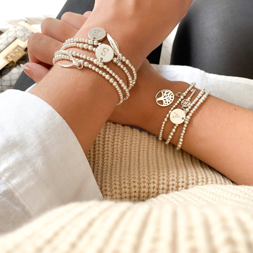 ol&co Silver Initials A - Z Bracelet - MococoOl&CoSOCDISCASBBracelets