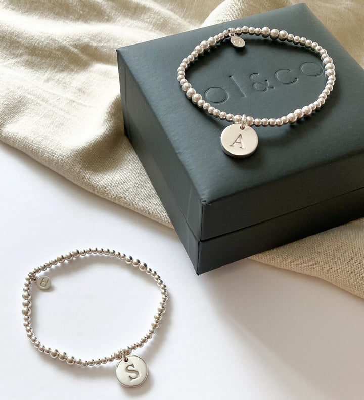 ol&co Silver Initials A - Z Bracelet - MococoOl&CoSOCDISCASBBracelets