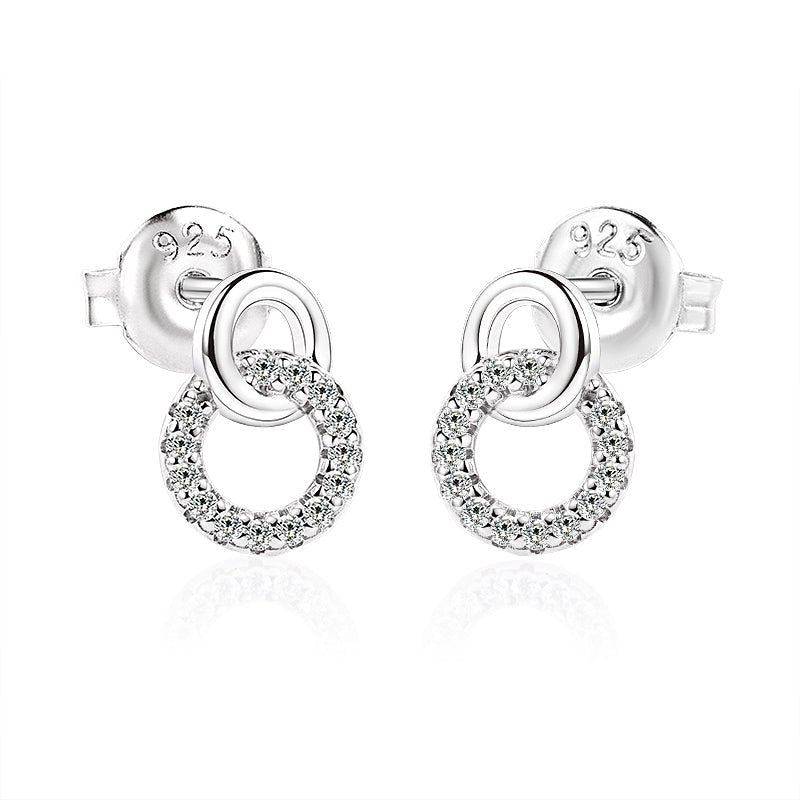 ol&co Silver Interlinking Drop Stud Earrings - MococoOl&CoD7323Earrings