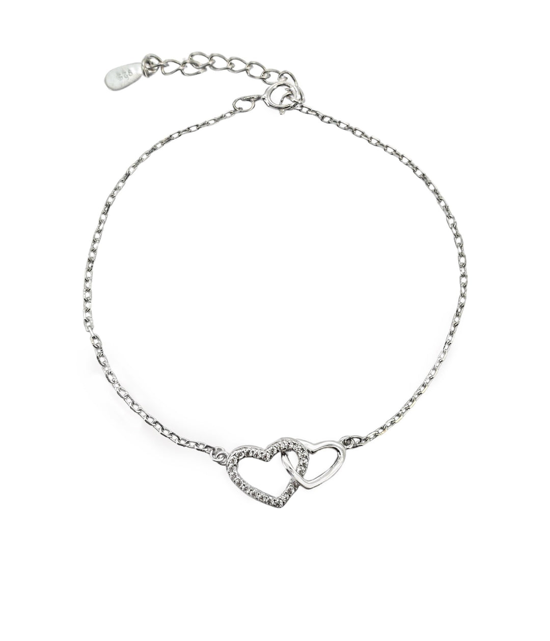 ol&co Silver Interlocking Hearts Bracelet - MococoOl&CoC6251Bracelets