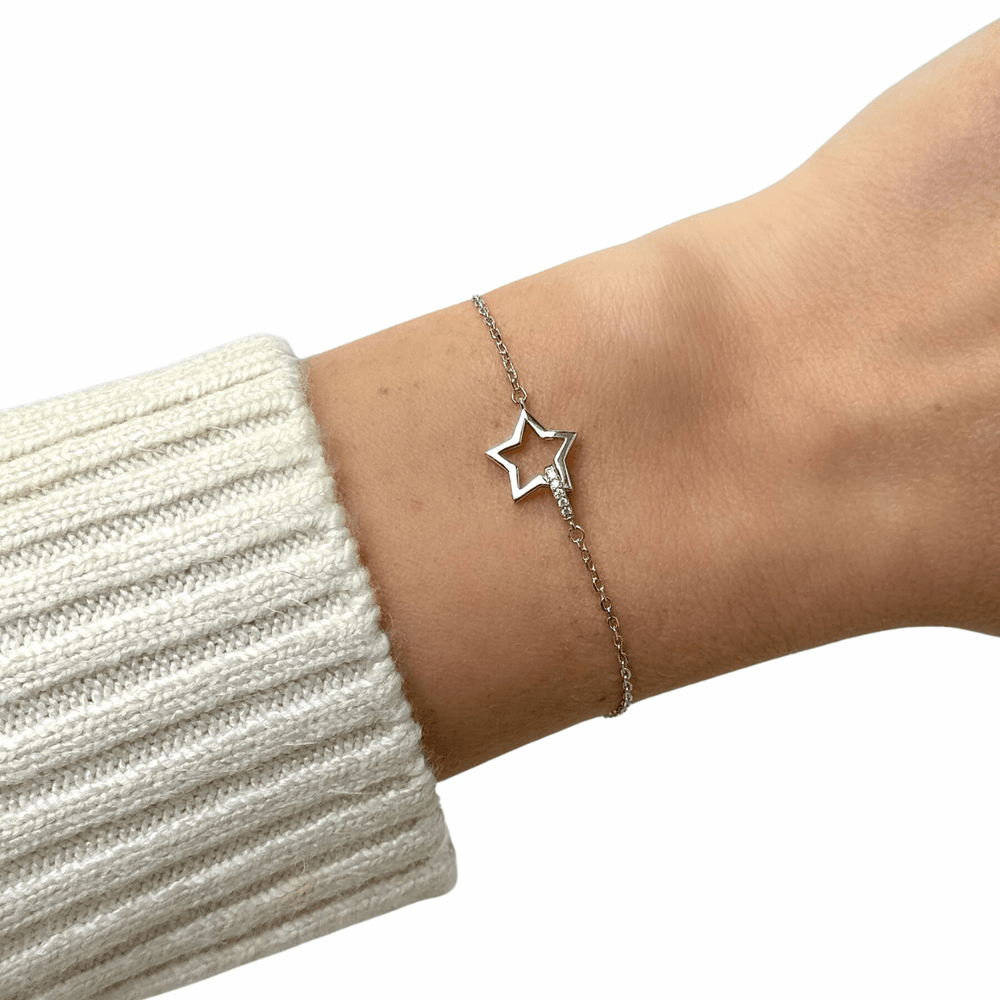 ol&co Silver Interlocking Star Bracelet - MococoOl&CoC6390Bracelets