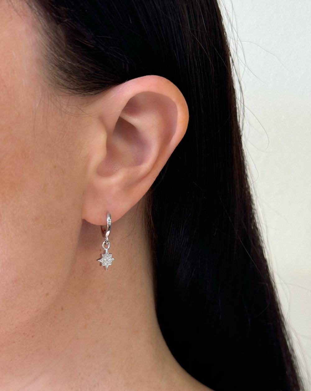 ol&co Silver Moon and Star Huggie Hoop Earrings - MococoOl&CoD7119Earrings