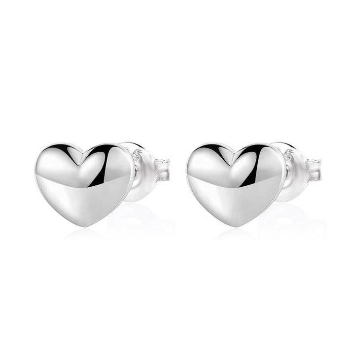 ol&co Silver Polished Heart Stud Earrings - MococoOl&CoD7015Earrings