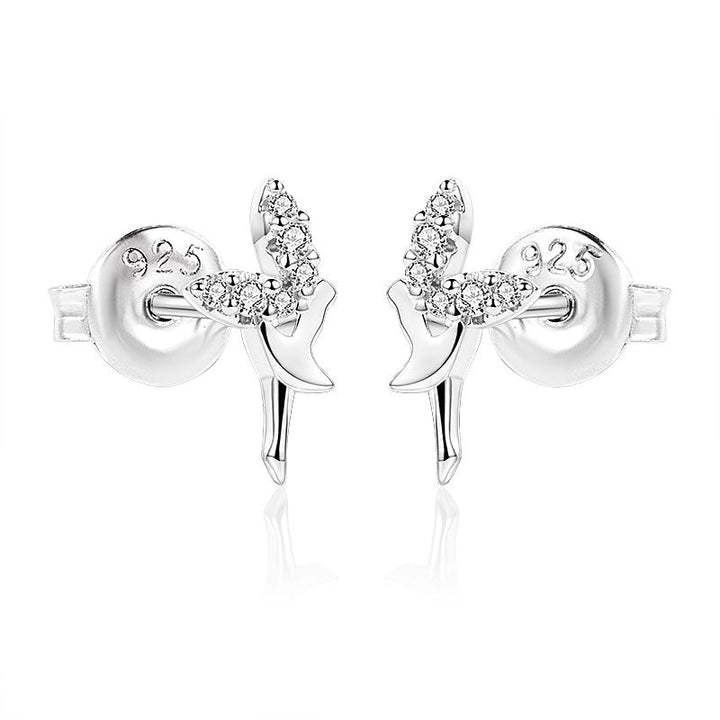 ol&co Silver Sparkling Fairy Stud Earrings - MococoOl&CoD7322Earrings