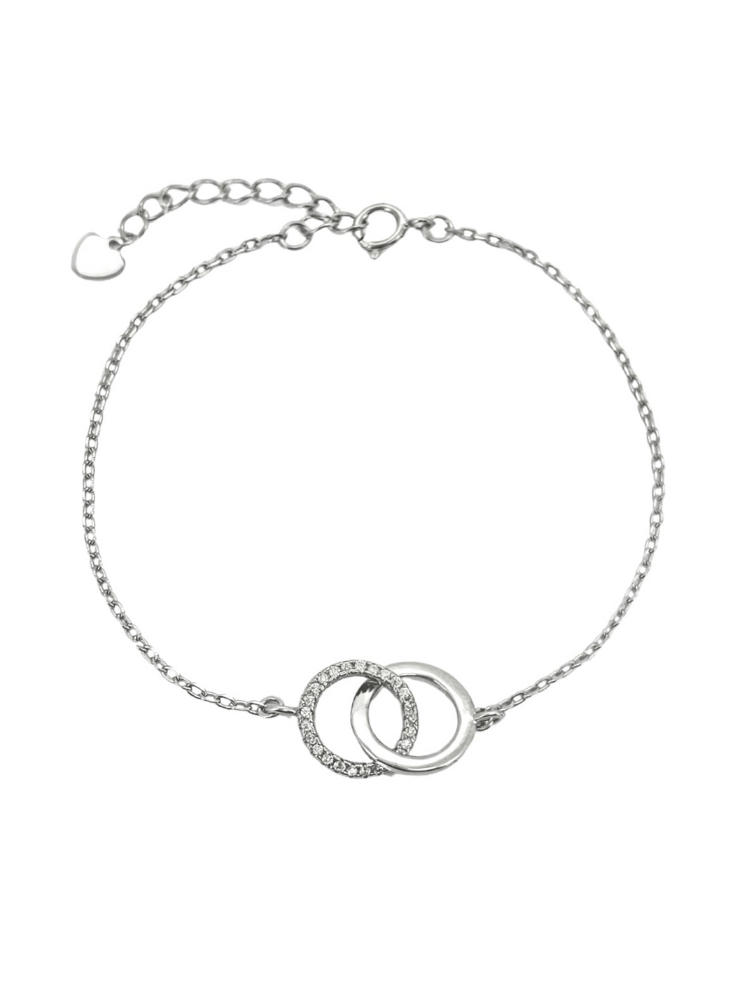 ol&co Silver Sparkling Interlinking Circles Bracelet - MococoOl&CoC4692Bracelets