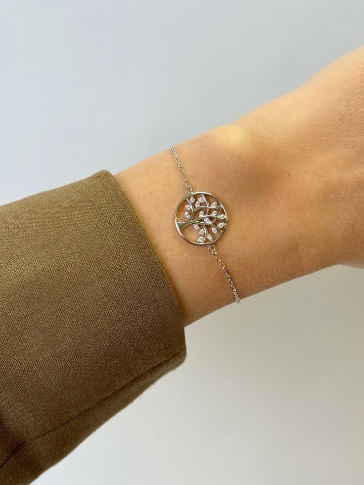 ol&co Silver Sparkling Tree of Life Bracelet - MococoOl&CoC5417Bracelets