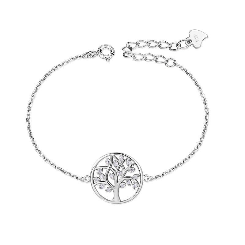 ol&co Silver Sparkling Tree of Life Bracelet - MococoOl&CoC5417Bracelets
