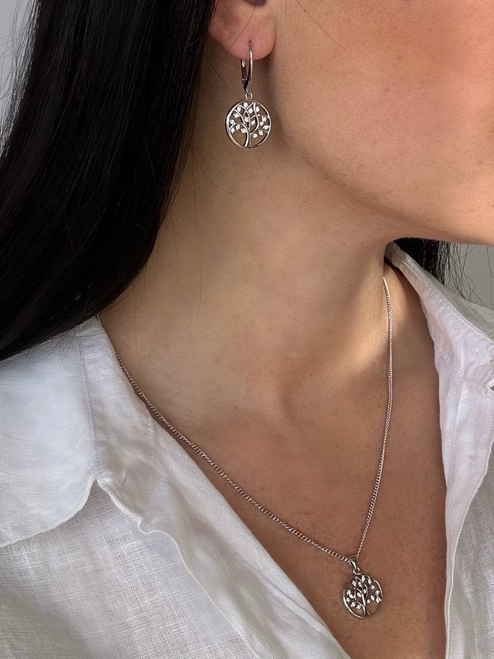 ol&co Silver Tree of Life Drop Earrings - MococoOl&CoD6899Earrings