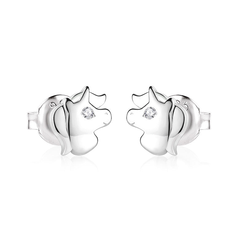 ol&co Silver Unicorn Stud Earrings - MococoOl&CoD6986Earrings