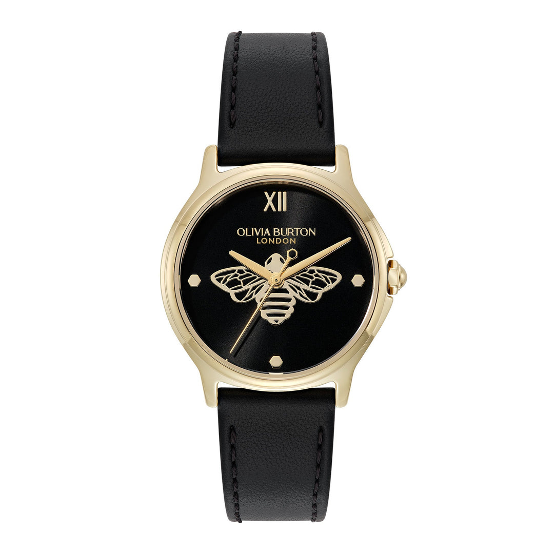 Olivia Burton Black Classic Bee Leather Watch - MococoOlivia Burton240003447613272671682Watch