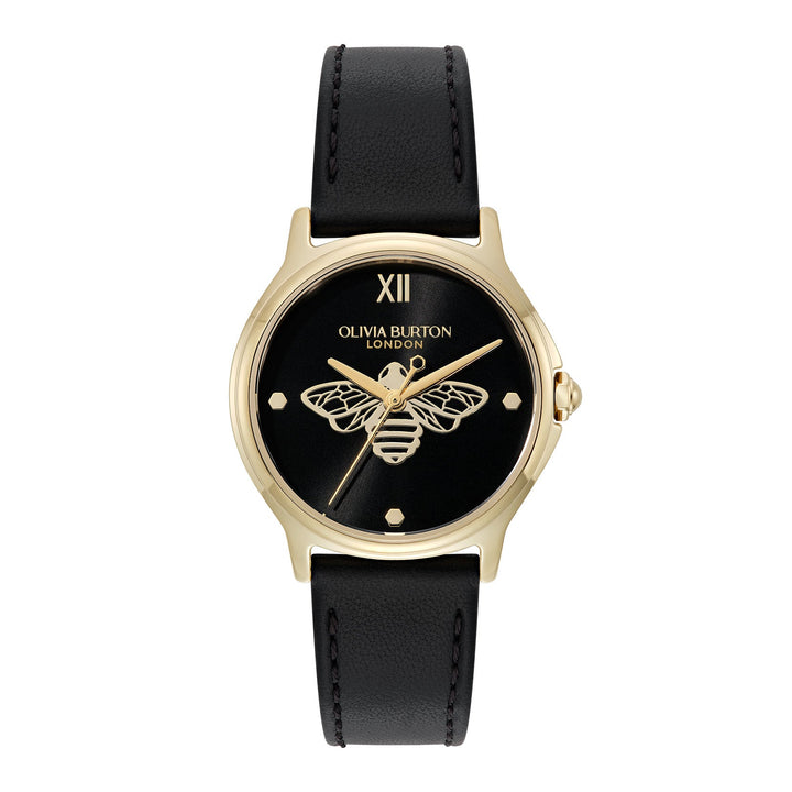 Olivia Burton Black Classic Bee Leather Watch - MococoOlivia Burton240003447613272671682Watch